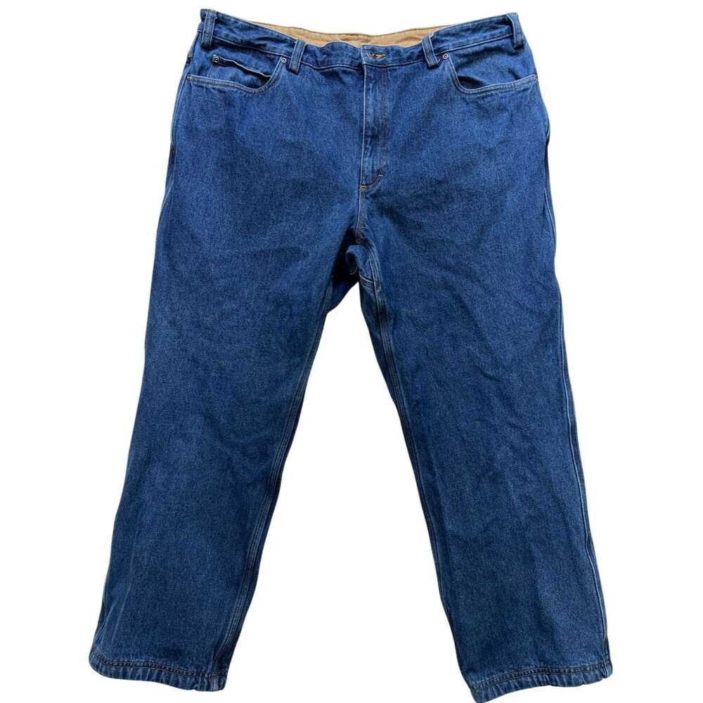 Duluth Trading Mens Relaxed Fit Straight Fleece Lined Jeans Denim Size 44x30
